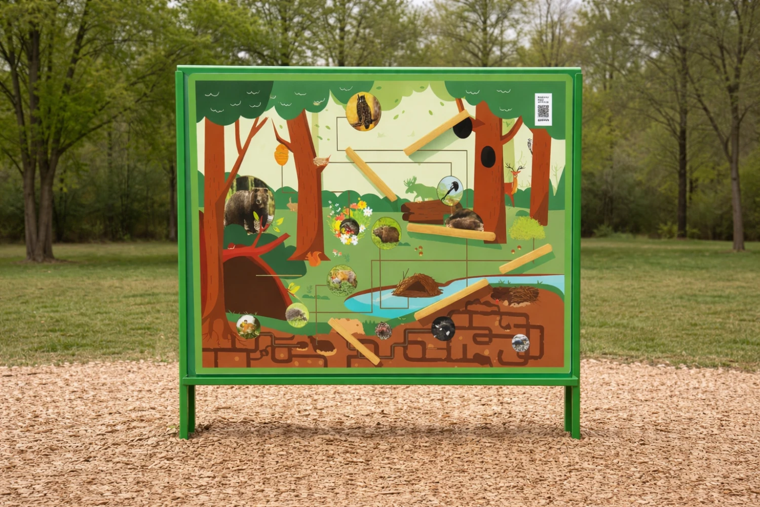 Kulodrom magnetyczny LEŚNE HISTORIE dwustronny  z platformą edukacyjną QR+