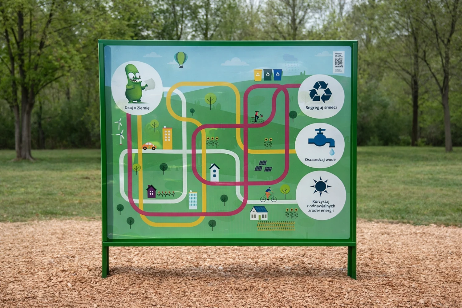 Kulodrom magnetyczny EKO dwustronny  z platformą edukacyjną QR+