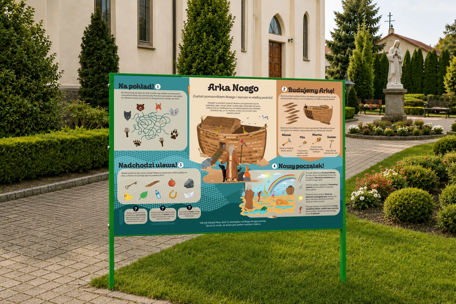 Tablica edukacyjna Arka Noego z platformą edukacyjną QR+