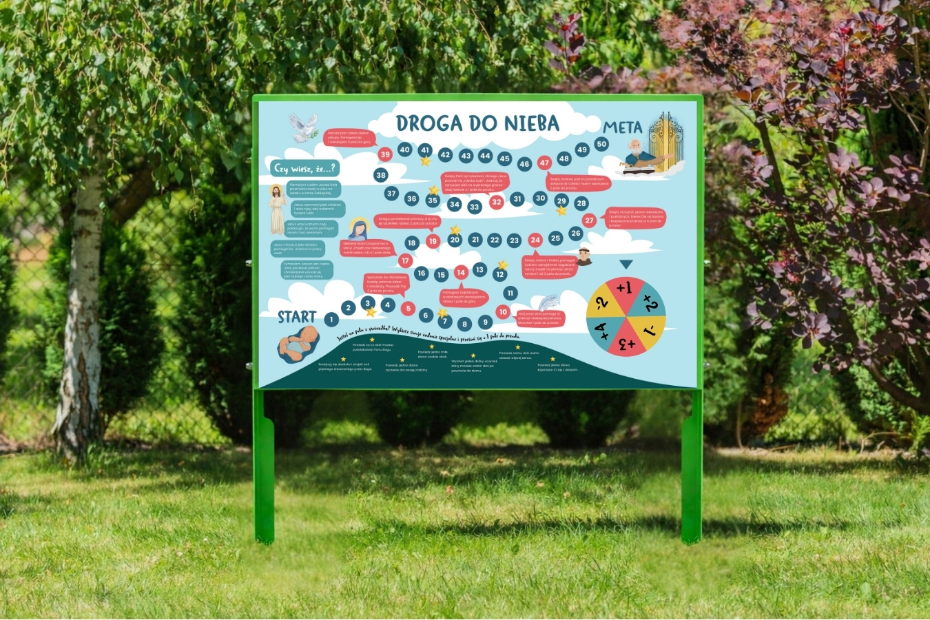 Tablica edukacyjna - gra planszowa "Droga do nieba" z platformą edukacyjną QR+