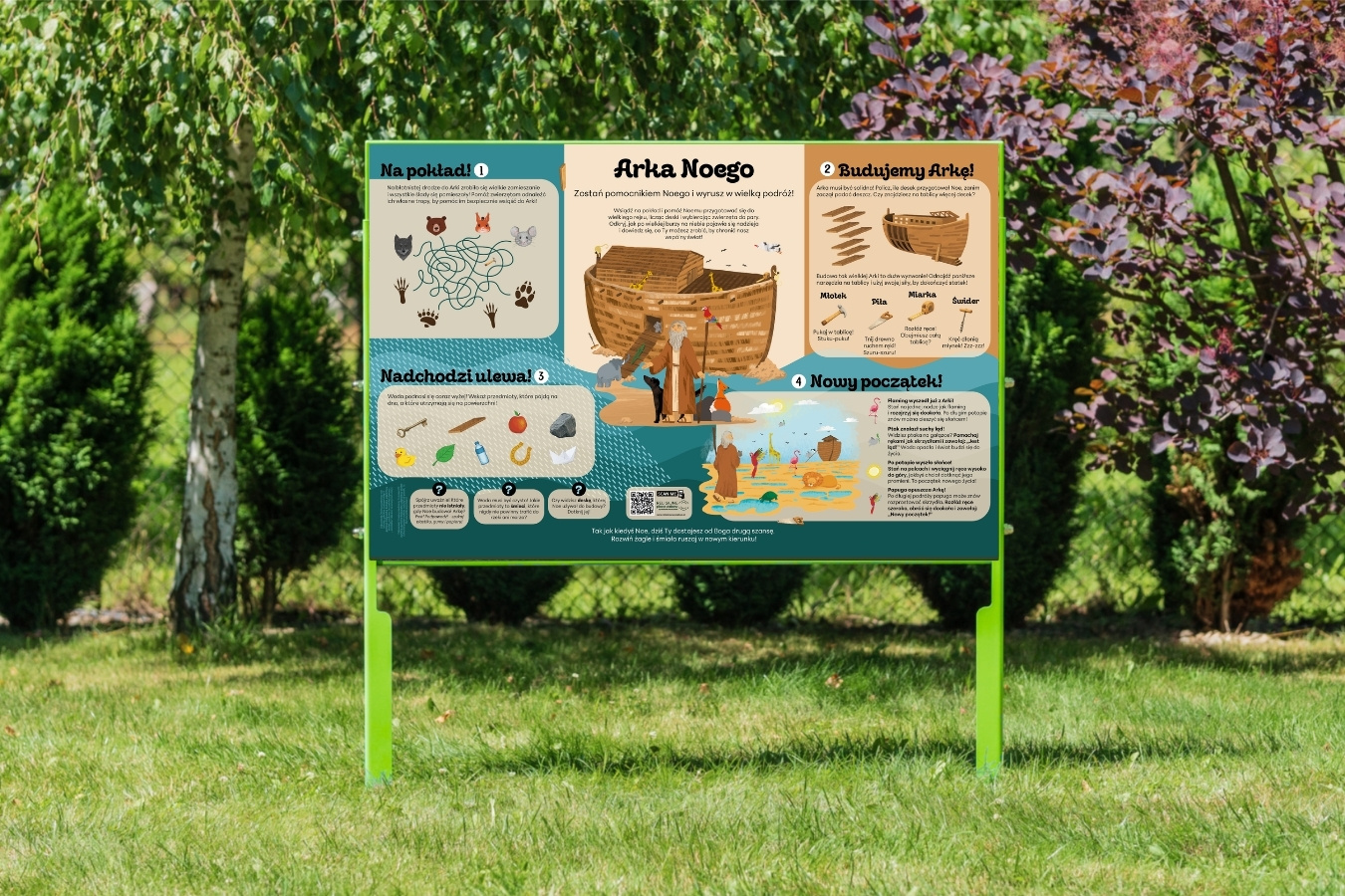 Tablica edukacyjna Arka Noego z platformą edukacyjną QR+