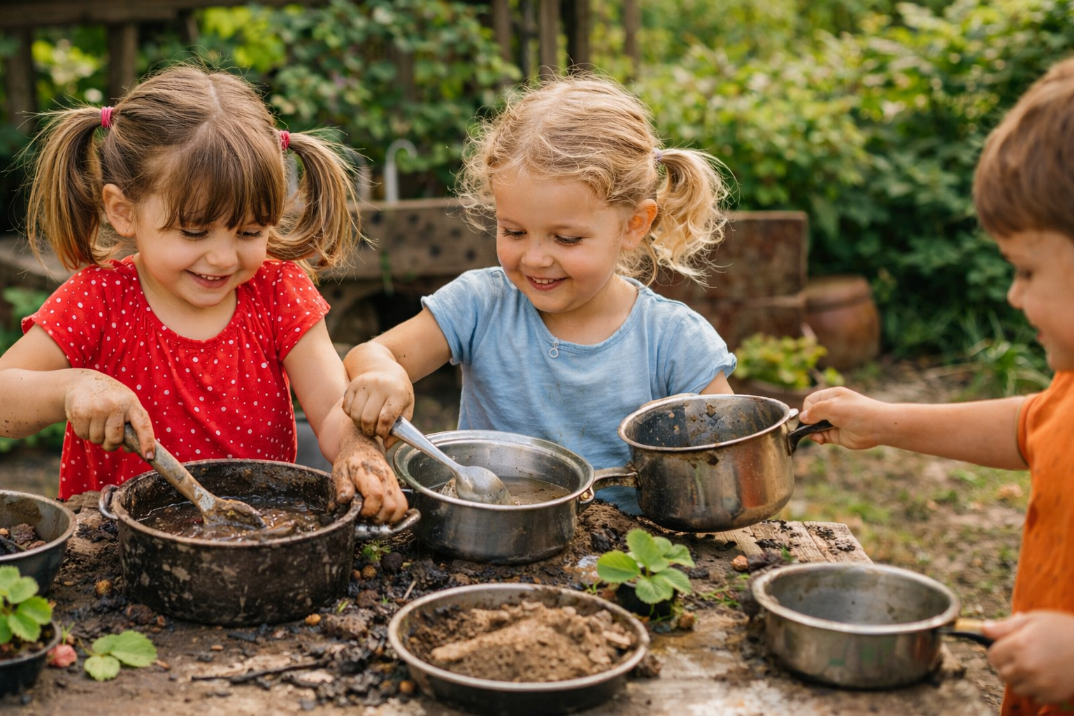 10 sensorycznych zabaw w ogrodzie